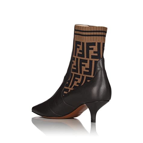 fendi rockoko leather ankle boots